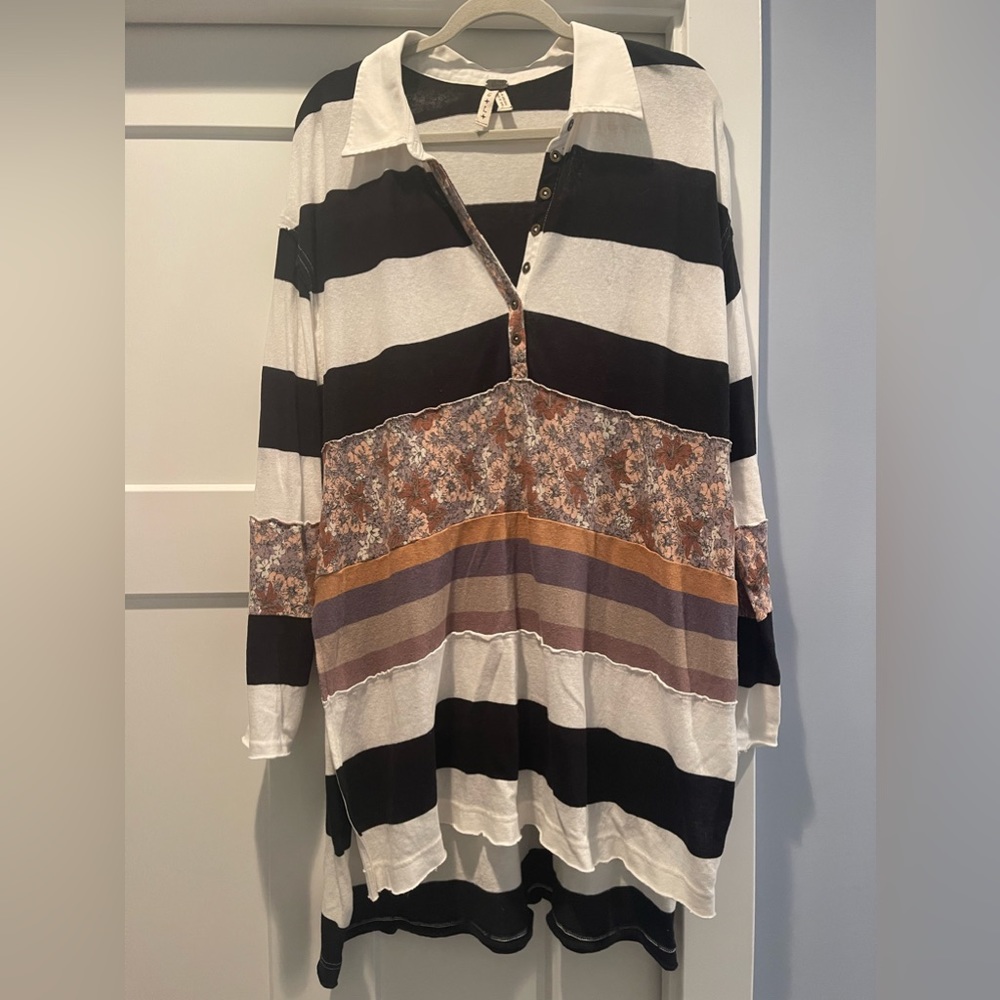 Free People Rugby Polo Tunic